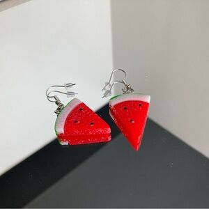Watermelon dangling earrings